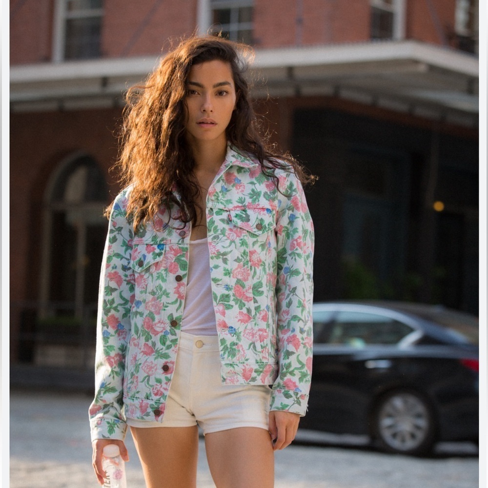Unisex Supreme x Levis Roses Trucker Jacket